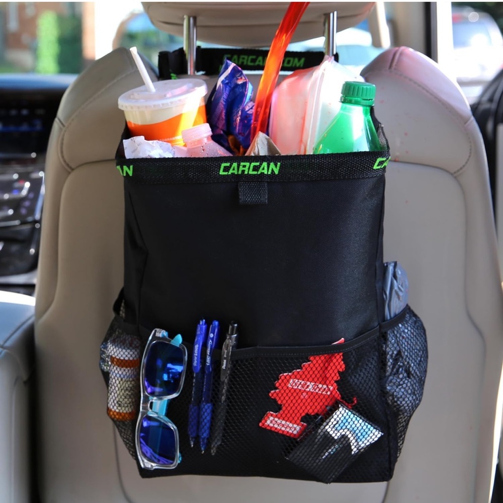 CAR CAN Original Hanging Car Garbage, Seat Cooler Storage Bag, Washable Reusable